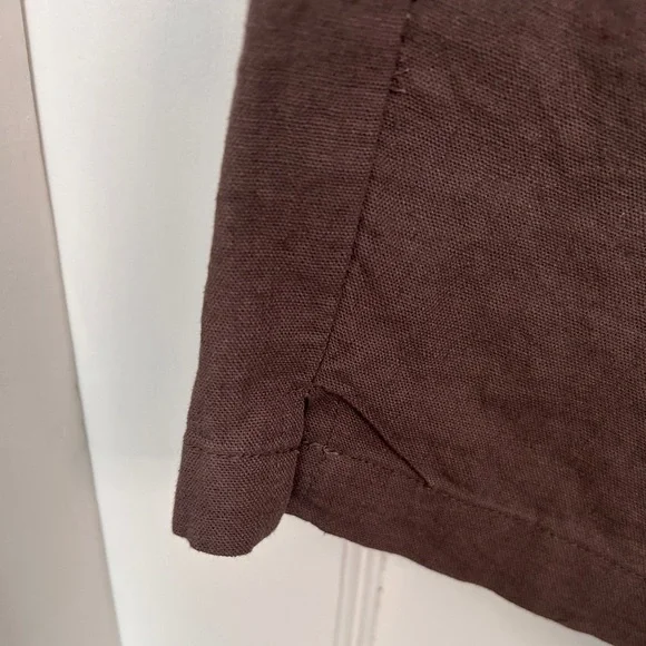 Anne Klein Linen Cropped Wide Leg Pants Size Medium - Picture 5 of 7